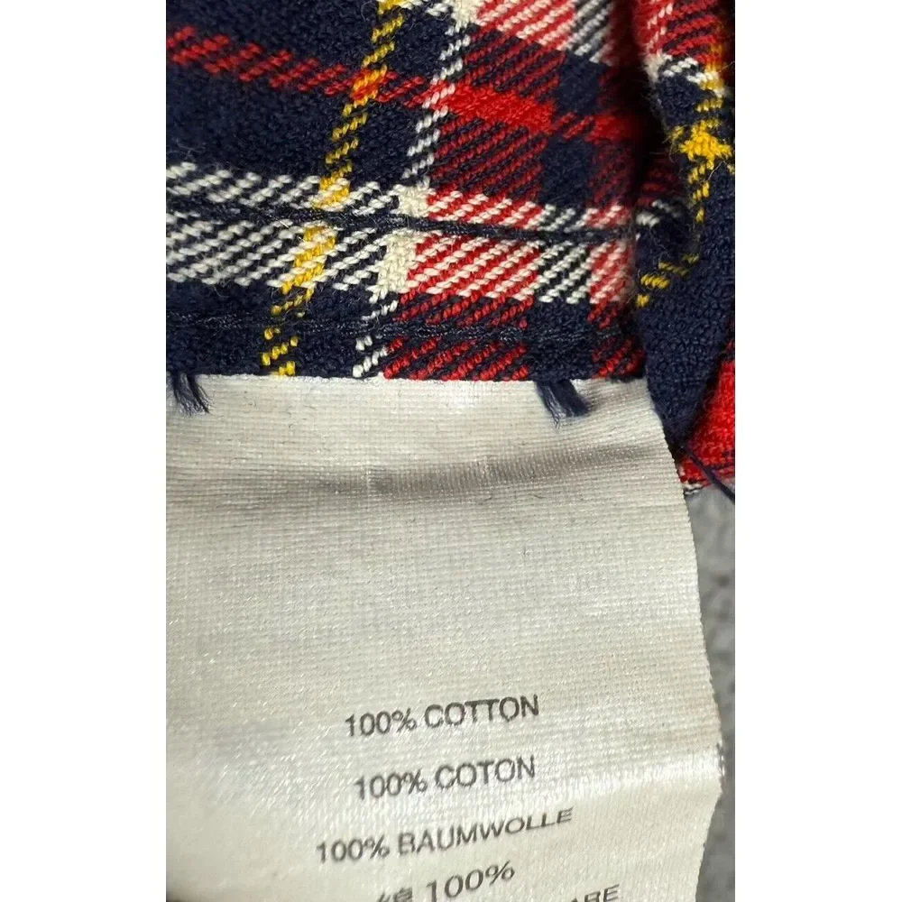 J.Crew Shirt Mens XS Red Blue Plaid Flannel‎ Outdoor Sportsmens Outfitter